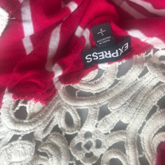 Express Lace Striped Blouse Size S - Picture 6 of 6